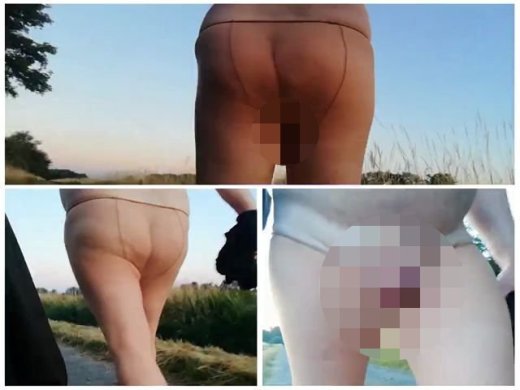 Amateurvideo Outdoor in Strumpfhose von nylonjunge